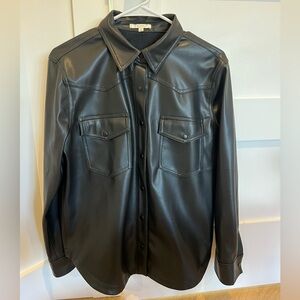 Z Supply leather shirt